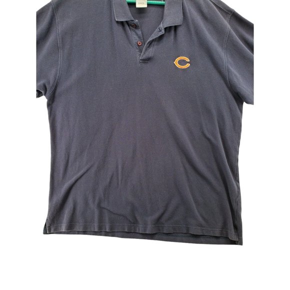 CHICAGO BEARS Shirt Men’s Short Sleeve Polo NFL Navy Blue Extra Large - Picture 2 of 7